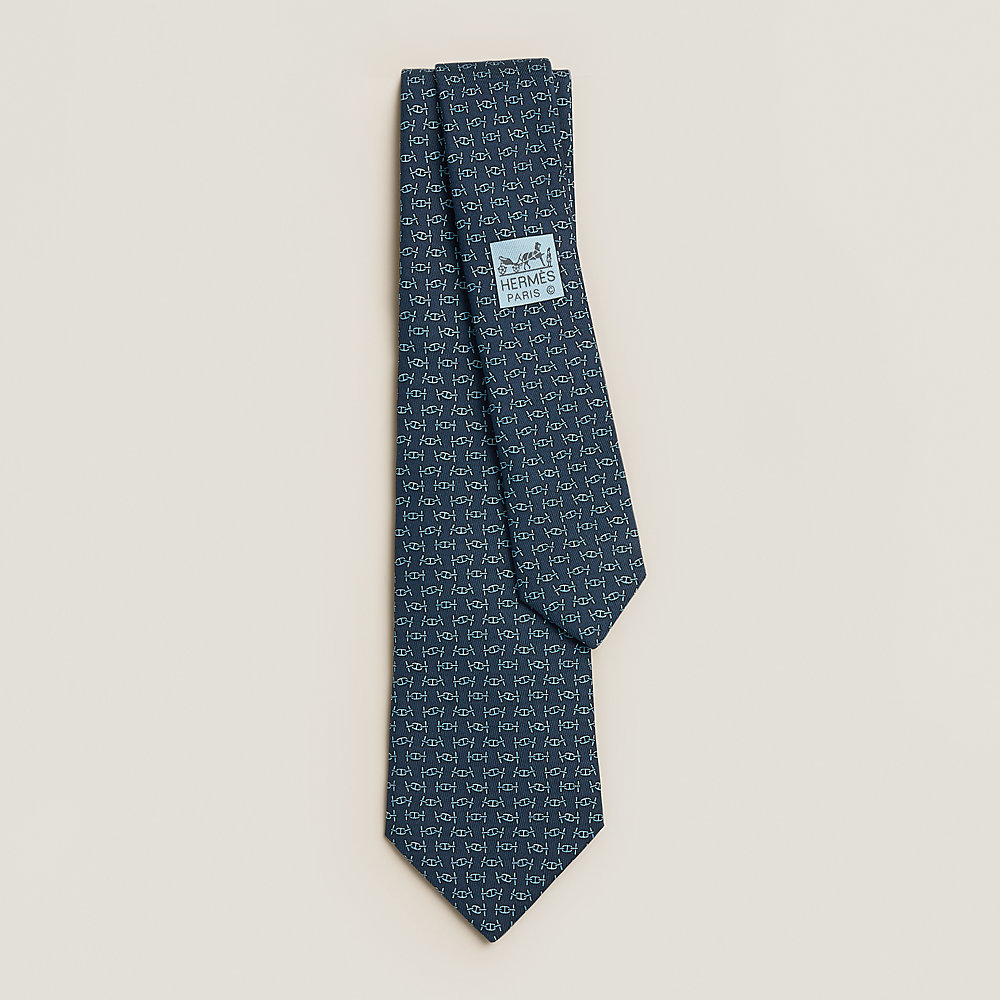 Maillons Rythmes tie - Blue | Hermès USA